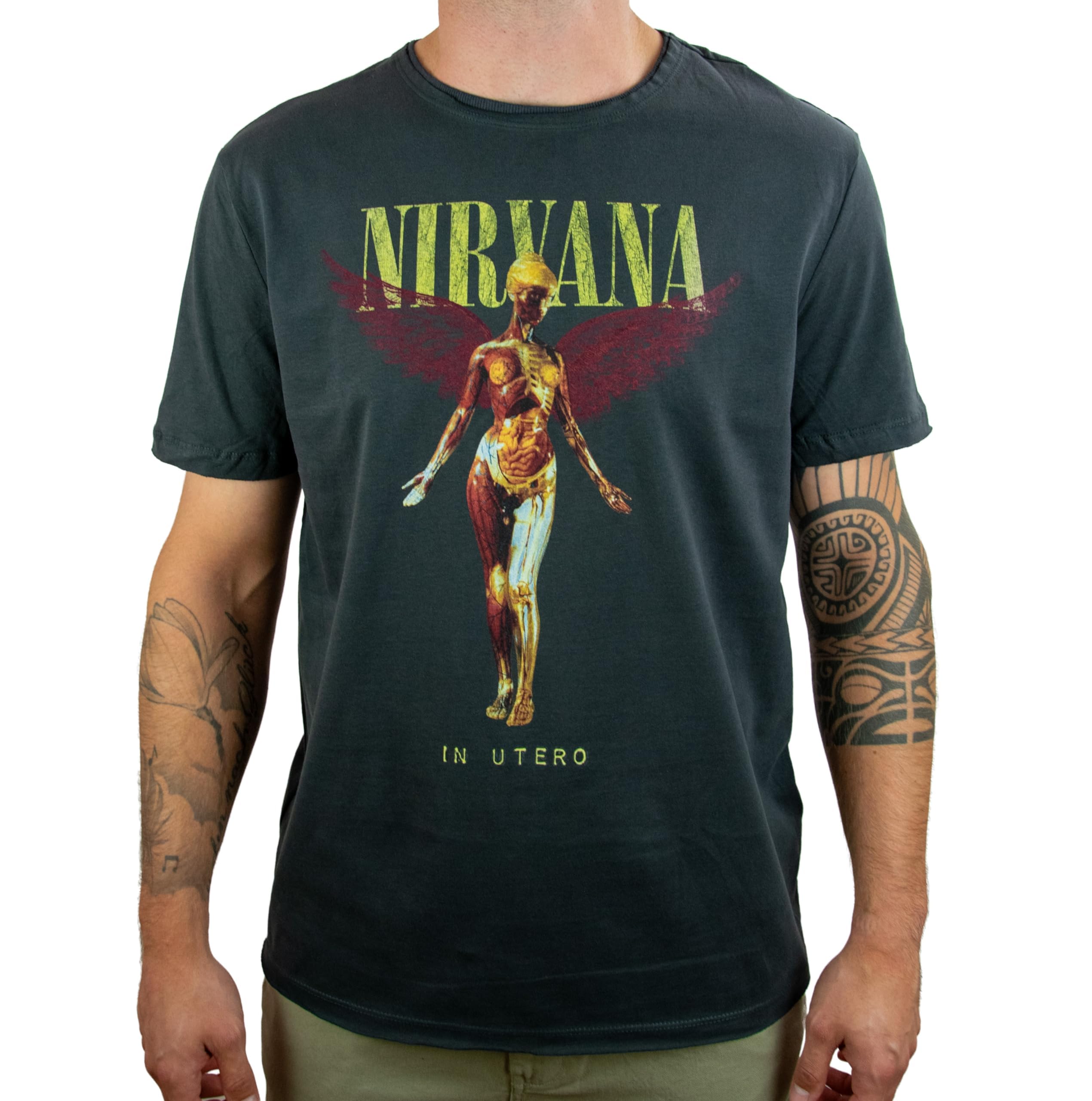 Amplified – T-Shirt in Utero – Adulte - Les Beatles, Paul McCartney, John Lennon, RIngo Starr, George Harrison Amplified - T-Shirt in Utero - Adulte