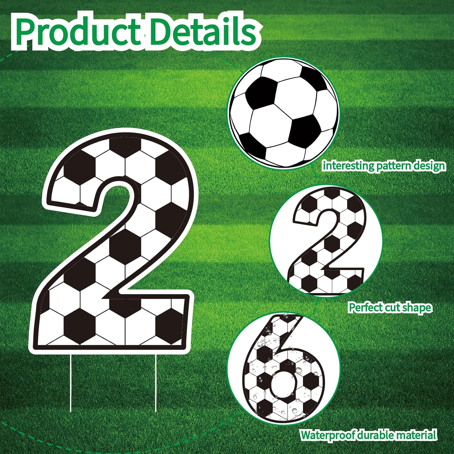 10 Pcs Soccer Yard Signs 2026 Senior Night Decorations – 15 Inch Large Class of 2026 Graduation Yard Signs with Stakes – Outdoor Soccer Theme Lawn Decor for Senior Night & Sports Party
