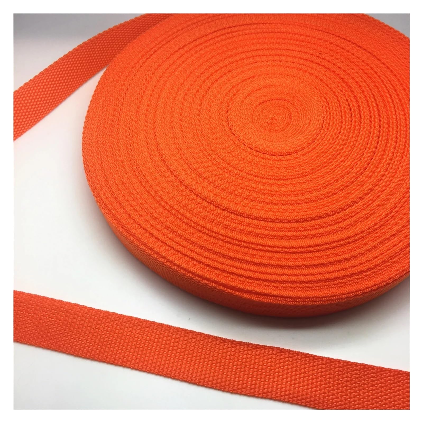 BSZCXBVMP Nylon Webbing, Nylon Webbing Straps, Multicolor, 5 Yards x 20mm, for Knapsack, DIY Sewing, Belt(Oranje)
