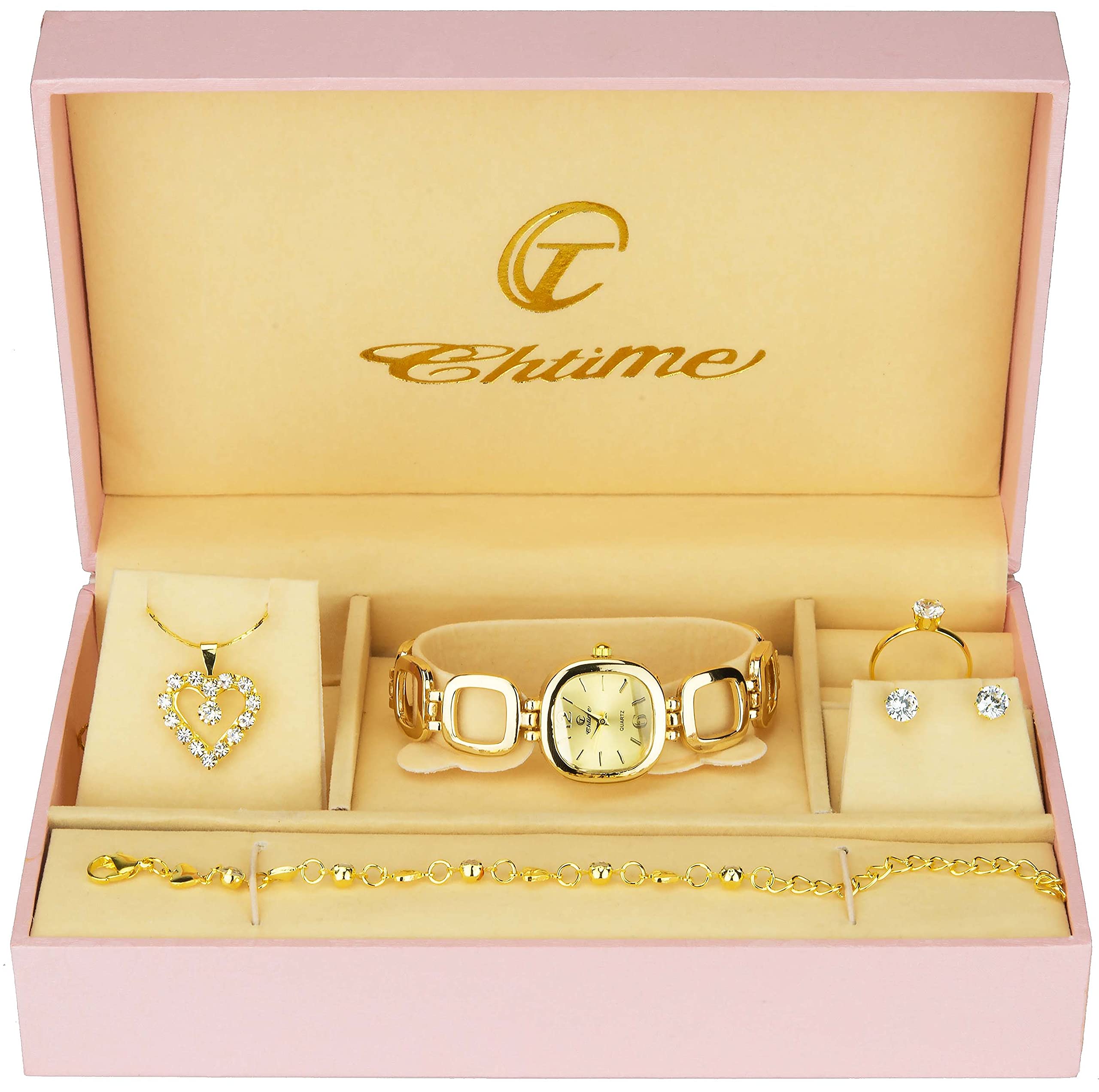 Reloj conjunto de joyería de diseño exclusivo en plata para mujer 8