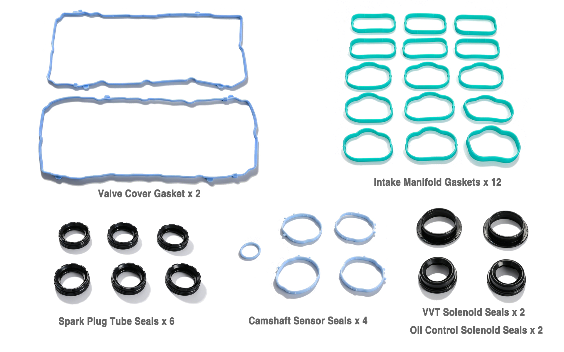Image of VS50919 VS50960R 3.6L Pentastar Engine Valve Cover & MS97204 Intake Manifold Gasket Set - Fit for 2016-2024 Jeep Grand Cherokee,Dodge Durango, Ram 1500, Chrysler Pacifica