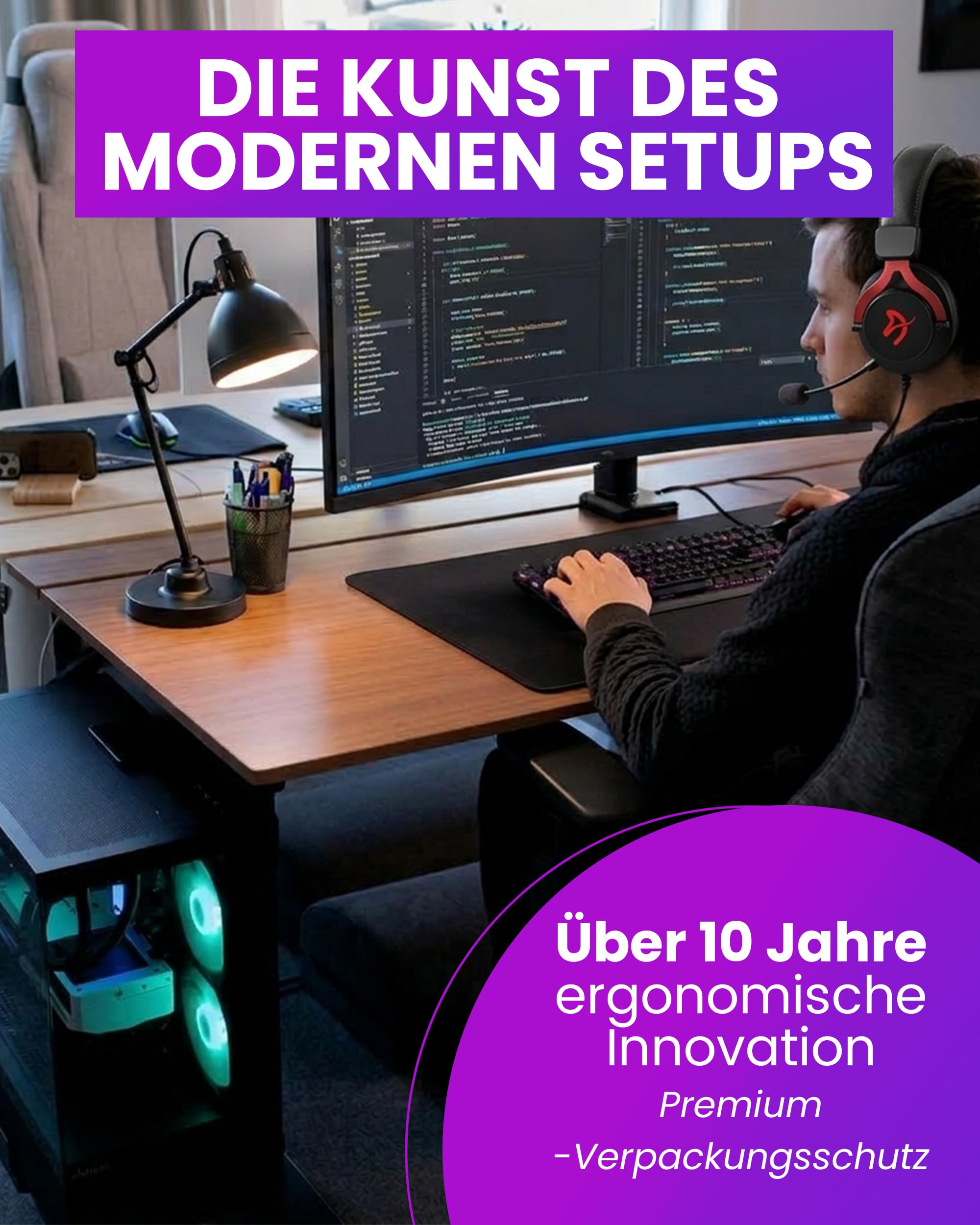 Arozzi PC-Halterung: Untertisch-Computer-Tower-Halter, höhen- & breitenverstellbare CPU-Halterung, Schwerlast-Stahl, 360° drehbar, trägt bis zu 30 kg, platzsparendes Schreibtisch-Setup - Schwarz