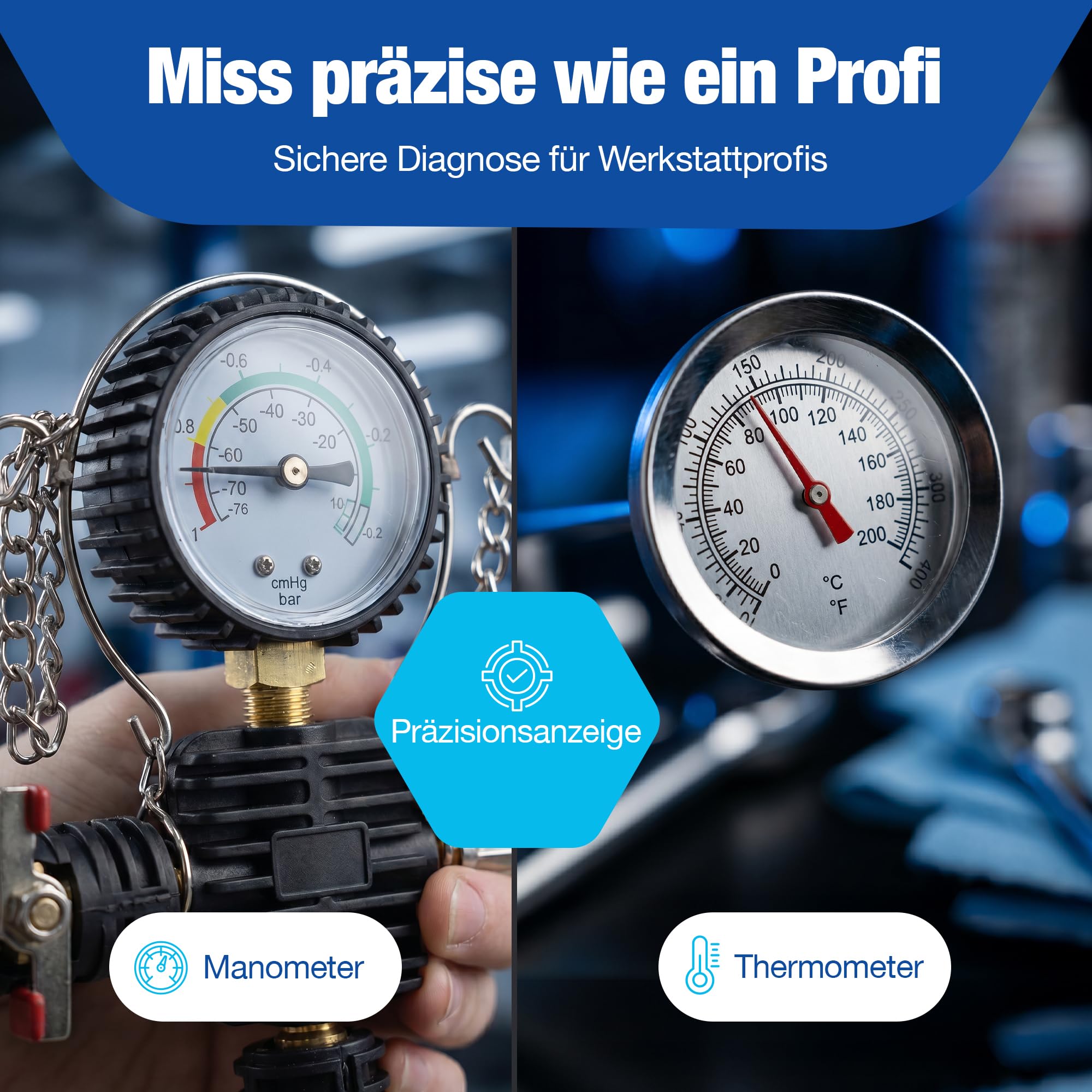 NTG 28-teilig Kühlsystemtester & Kühler Abdrückgerät | Vakuum Kühlmittel Befüllgerät Entlüftungsgerät Set | Kühlsystem Abdruck und Prüfgerät Tester Werkzeug Set Kfz PKW