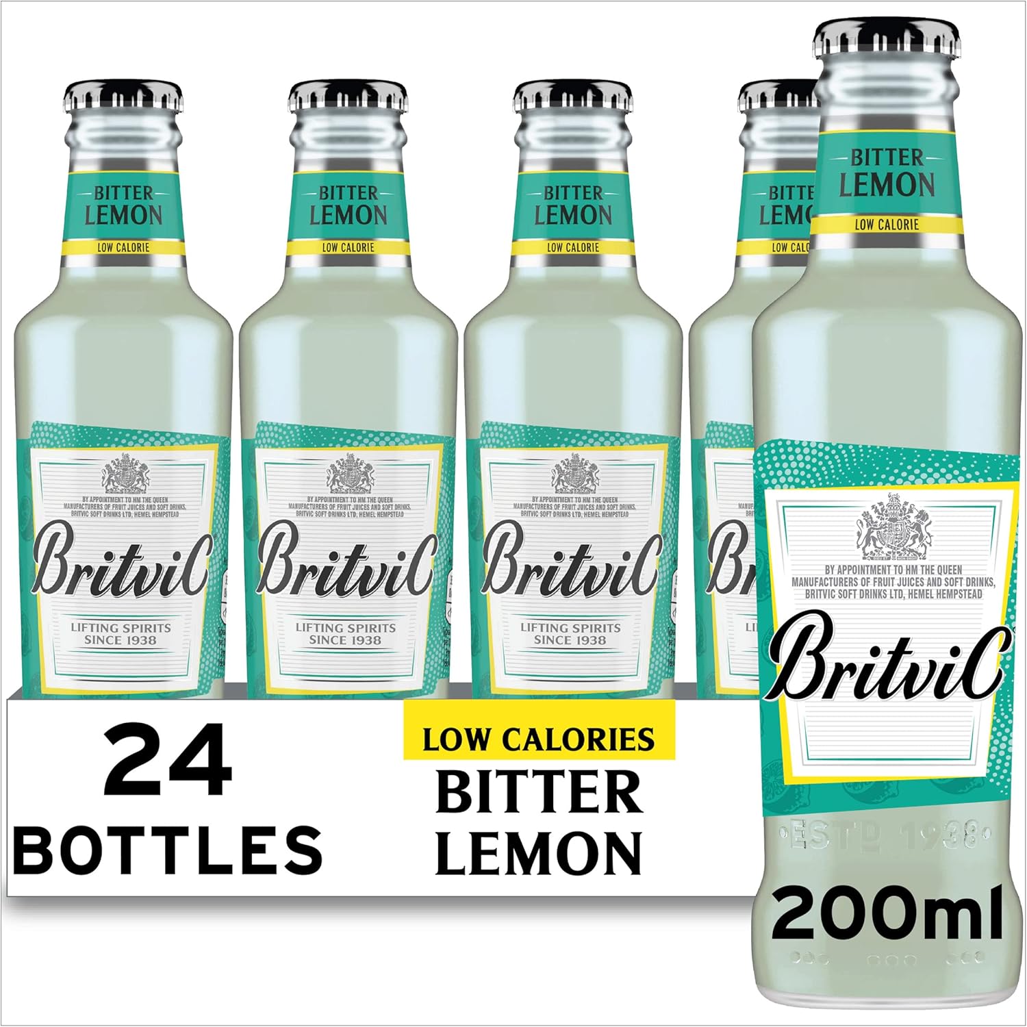 Britvic Bitter Lemon Low Calorie Drink, 200 ml (Pack of 24) Amazon