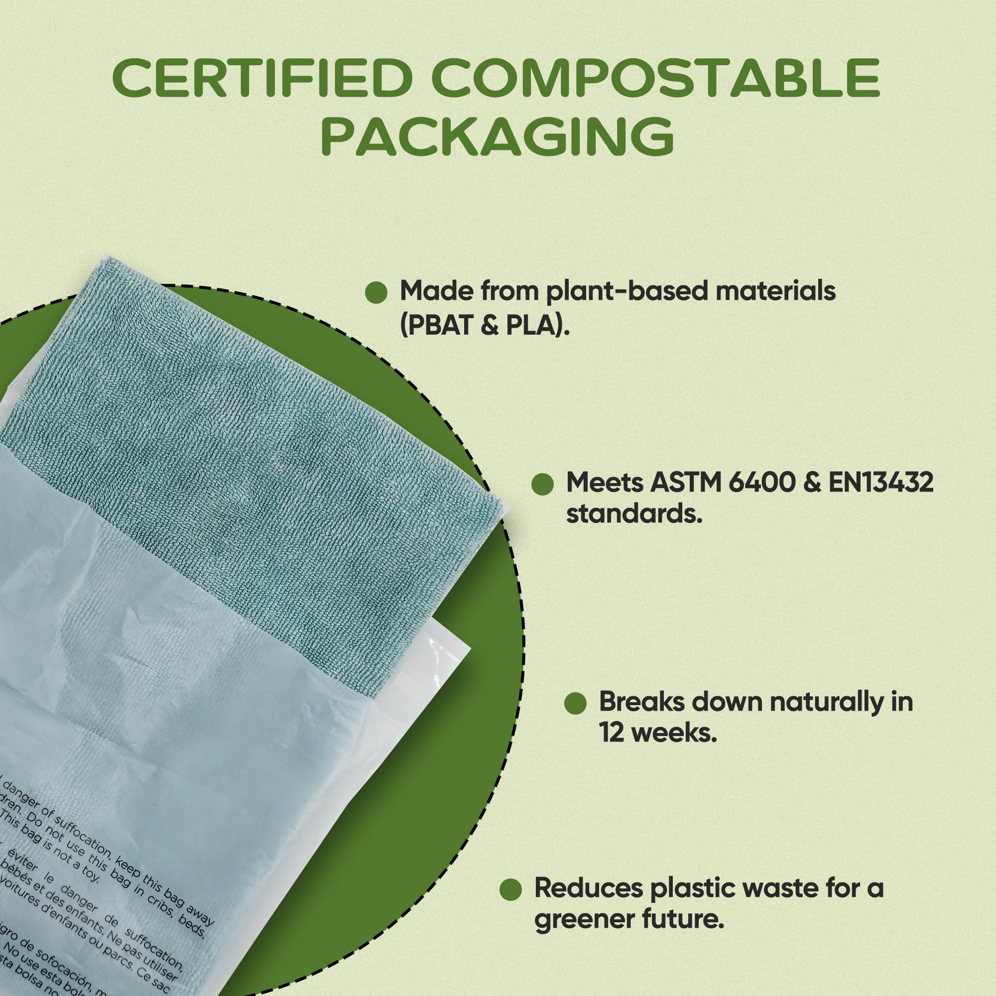 Lot De 50 Sacs Postaux Compostables, 26 X 38 Cm, Bande Auto