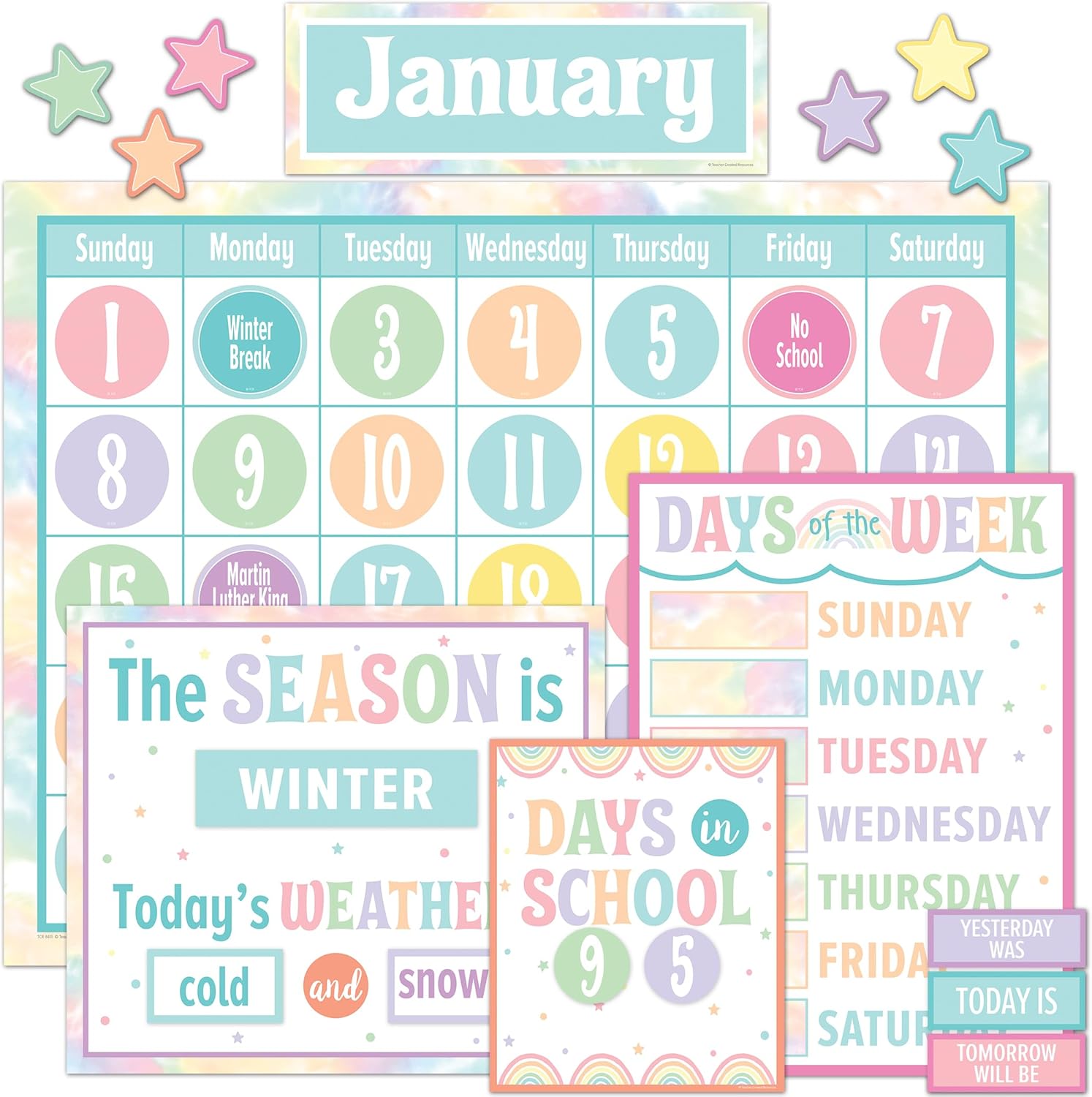Teacher Created Resources Pastel Pop Calendar Bulletin Board (TCR8411)