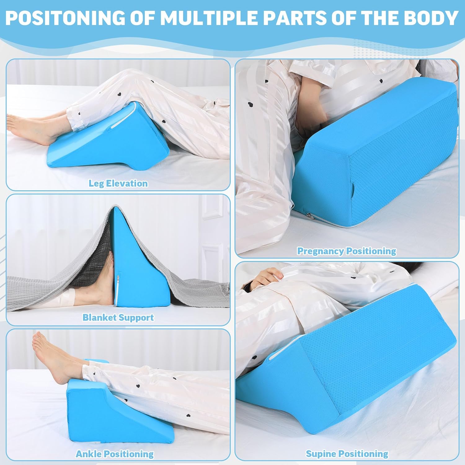 ROYALAY Blanket Lifters for Foot of Bed, Foot Tent Blanket Support Holder for Surgery Recovery, Foot Block Pillow Cradle Tent Sleep Support Supplies for Foot, Ankle, Leg, Knee, Toes Pain(M)