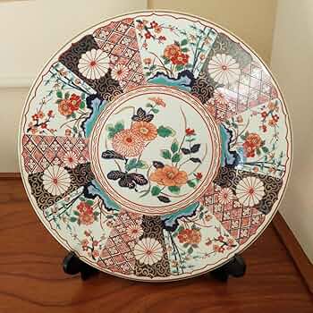 陶器　飾り皿　大鉢　作家物　花峰　「人皆直行我独横行」　蟹柄　直径約33.0cm 陶器 飾り皿 大鉢 作家物 花峰 「人皆直行我独横行」 蟹