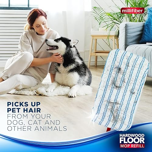 Miniatura 5 de Recambios de trapeador de microfibra de 15 x 8 pulgadas, paquete de 6 unidades (bomba no incluida)