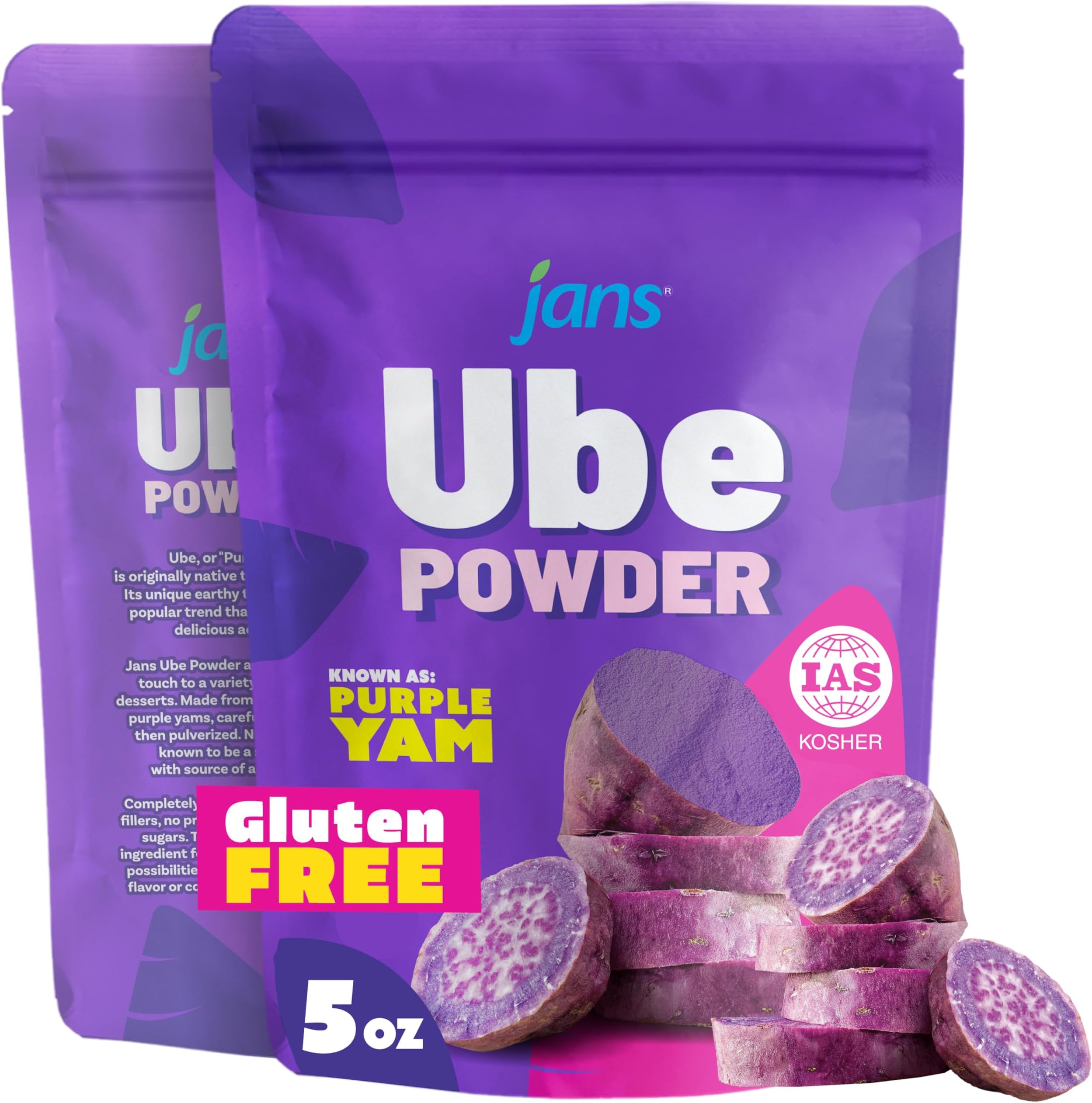 Ube Powder for Baking, 5 oz | Natural Purple Yam Powder by Jans