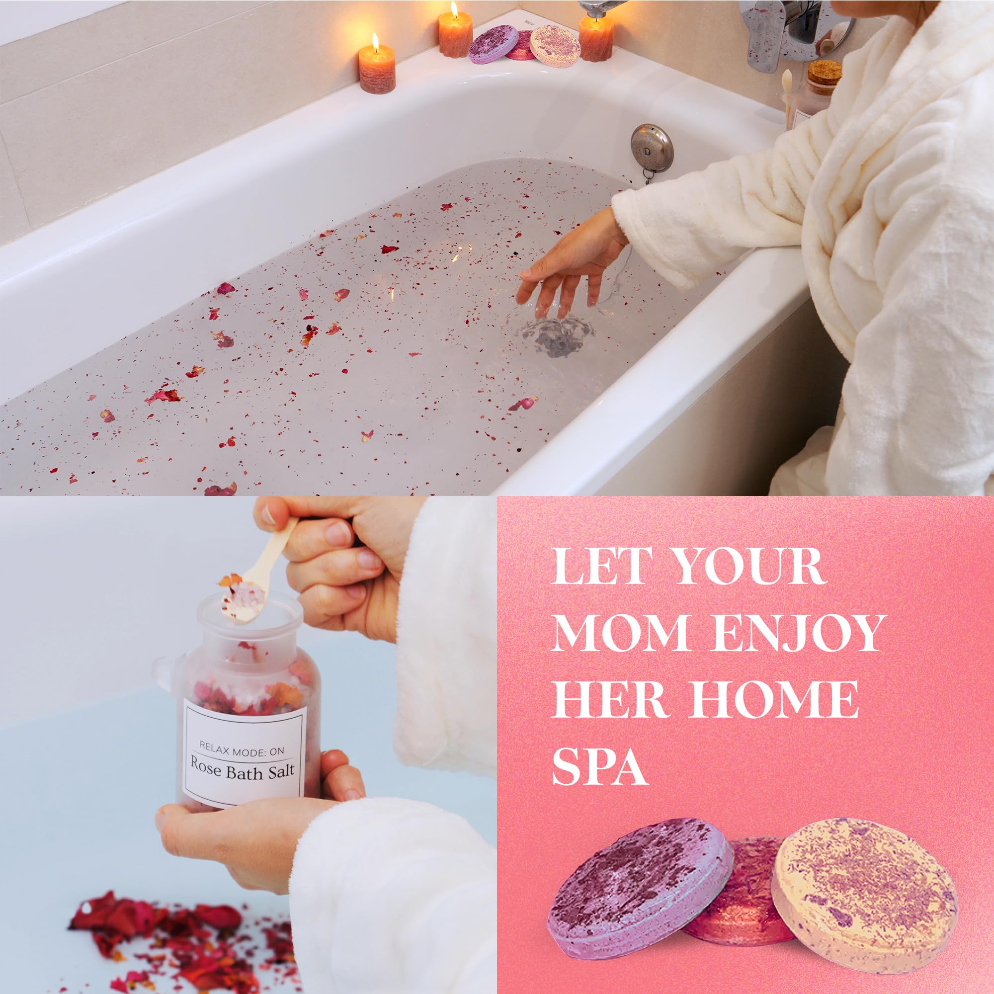 Luxvine Best Mom in the World Mothers Day Gifts Set - Gifts for Mom from Daughter Son Relaxing Gifts for Women Set – Gift for Any Occasion – Mom Birthday Gifts Box – Gift Box for Mother's Day