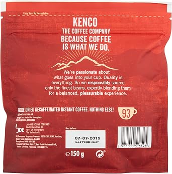 Kenco Decaff Instant Coffee Refill 150g (Pack of 6, Total 900g)