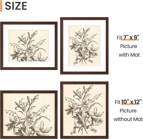 Vista 513 de upsimples - Portarretratos de 8.5 x 11 pulgadas, para fotos de 6 x 8 pulgadas con paspartú o de 8.5 x 11 pulgadas sin paspartú, marcos de fotos