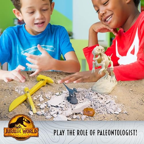 Miniatura 5 de Thames & Kosmos Jurassic World Dominion Dinosaur Dig - Azul, T. Rex y ámbar | Kit de excavación STEM de Dig Out Prehistoric Treasures con