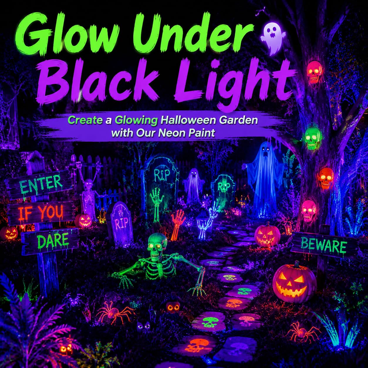 Nicpro Peinture Fluorescente 6 Couleurs X 250 ml, Peinture Acrylique Luisant Dans Le Noir, Acrylique Fluorescente pour Projets De Bricolage, Vêtements De Fête, Halloween, Décorations De Noël