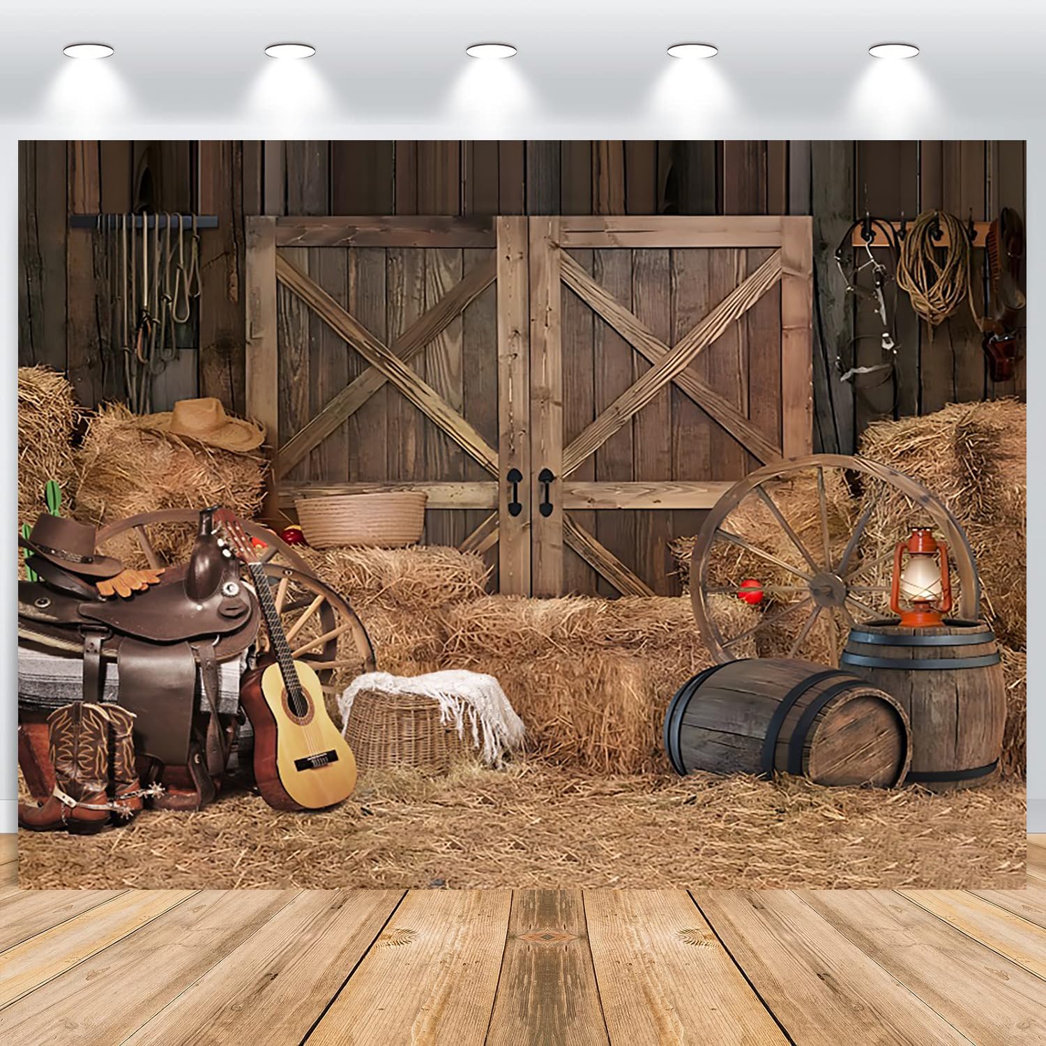Western-Fotohintergrund 2,1x1,5 M – Wildwest-Kulisse Für Partys & Fotos