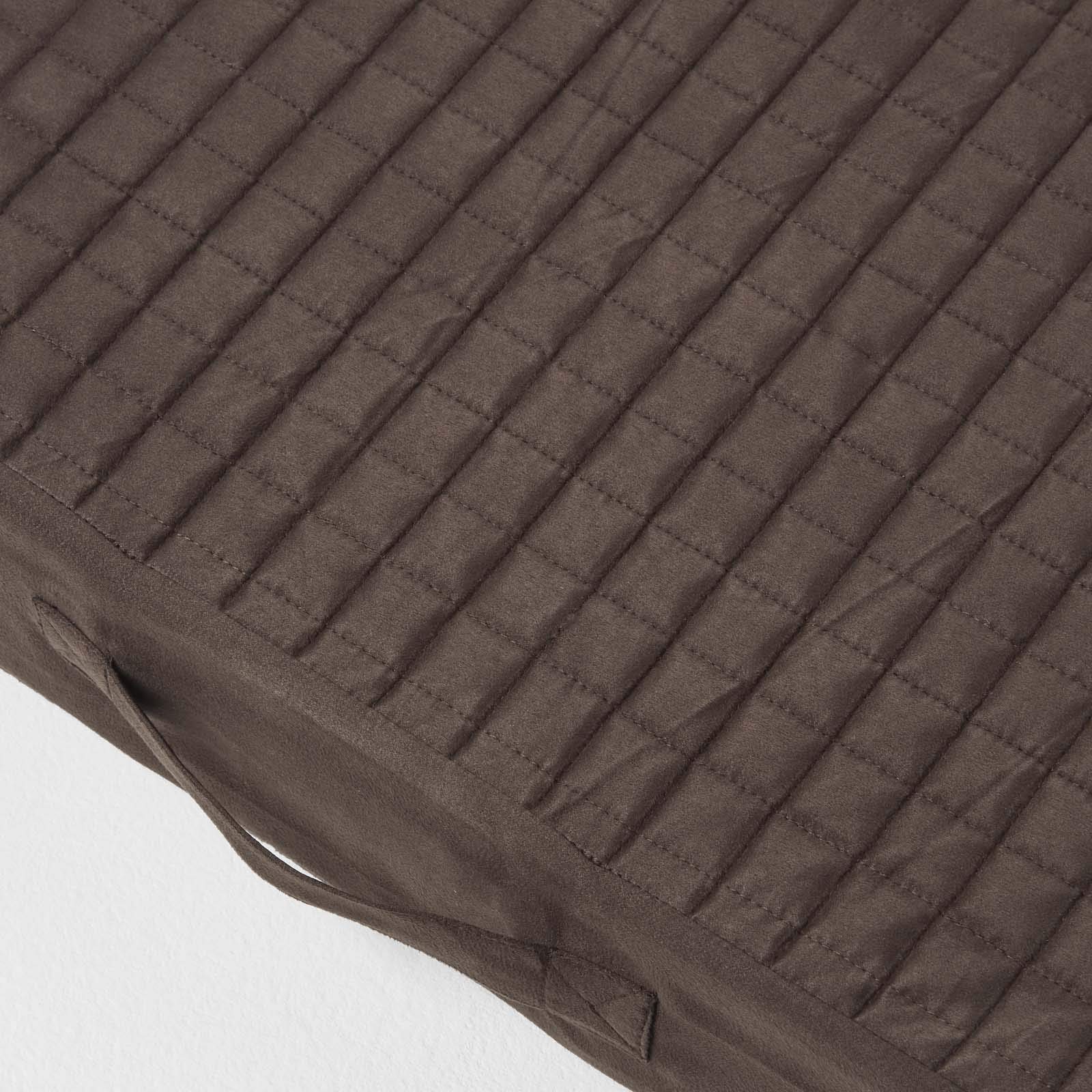 HOMESCAPES Coussin d’Assise pour canapé 2 Places, Coussin rehausseur déhoussable en suédine, Chocolat, 100 x 50 x 10 cm