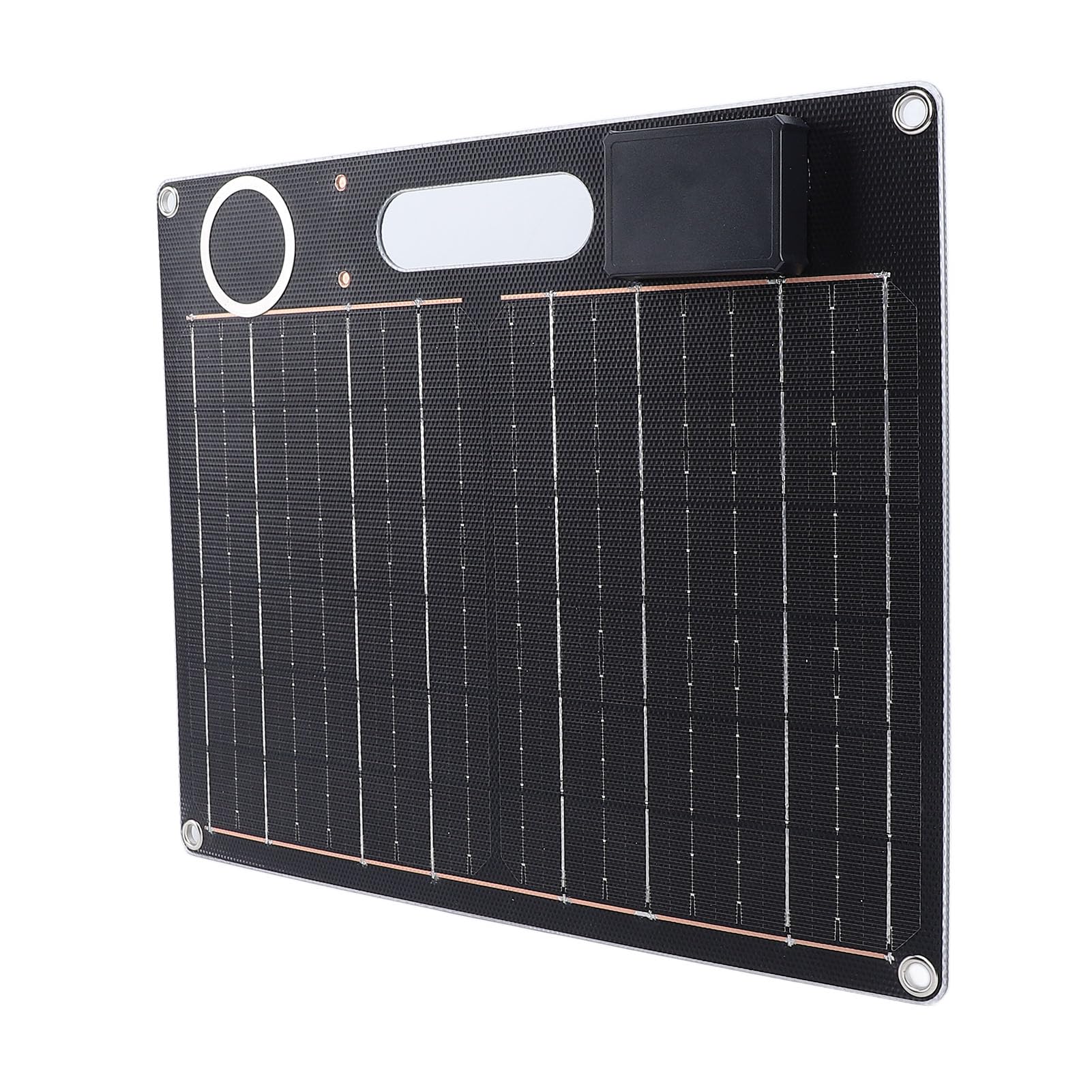 Caricatore da Pannello Solare da 30 W 5 V PD Ricarica Rapida Doppia Uscita USB Pannello Solare Monocristallino con Cerchio di Ferro Magnetico per Telefono