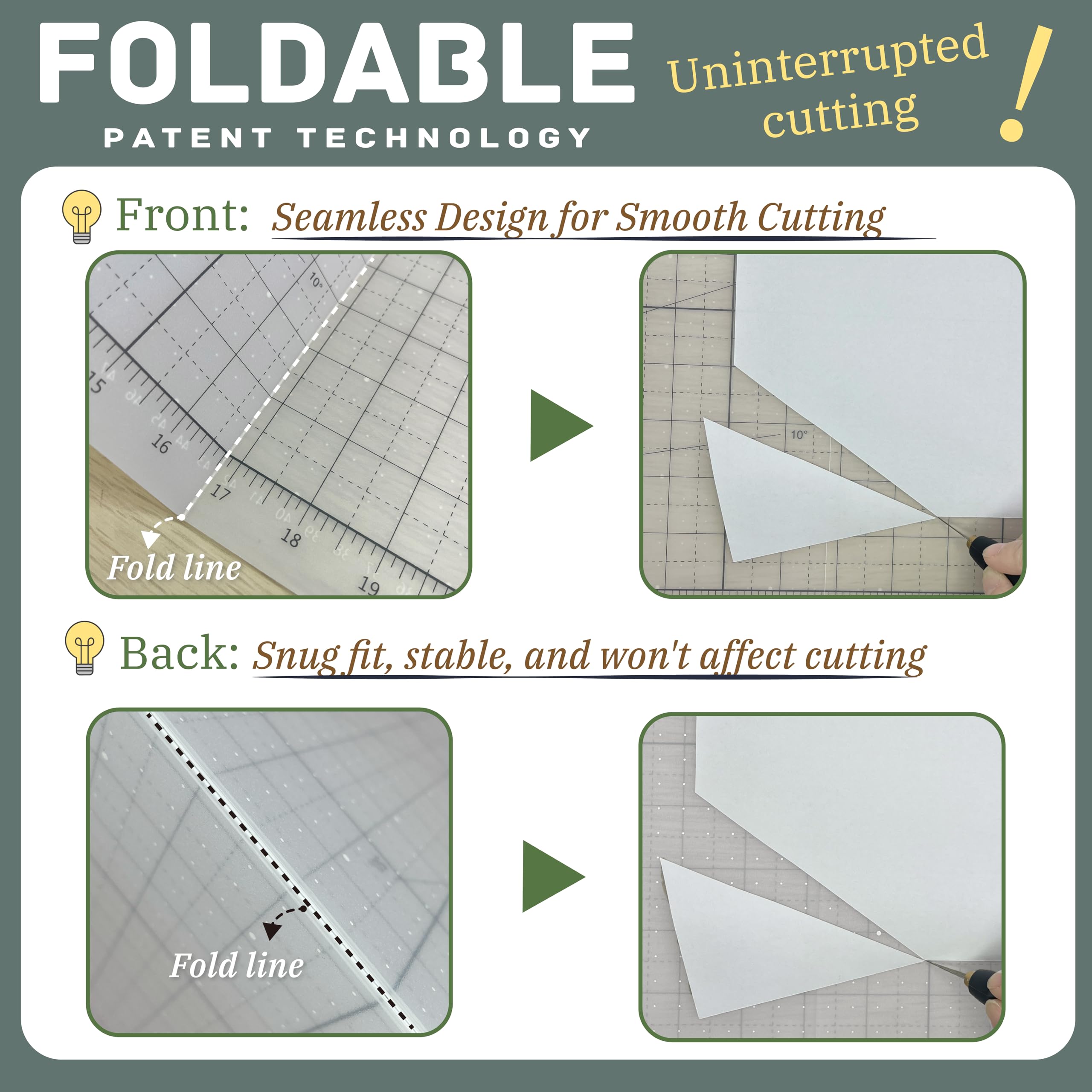 iMAT™ Flip Schneidematte_Note, A1, 61 x 91,4 cm, faltbar, geeignet zum Basteln, Schneiden von Papier, Erstellen großer Stücke Leder und Stoff, Skizzieren und Zeichnen, kreative Collagen (Rose Pink)