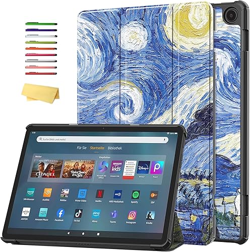 Miniatura 50 de Funda para tablet Yaxa Kindle Fire Max 11 de 13ª generación (versión 2023) de 11 pulgadas con soporte [encendido y apagado automático] Funda