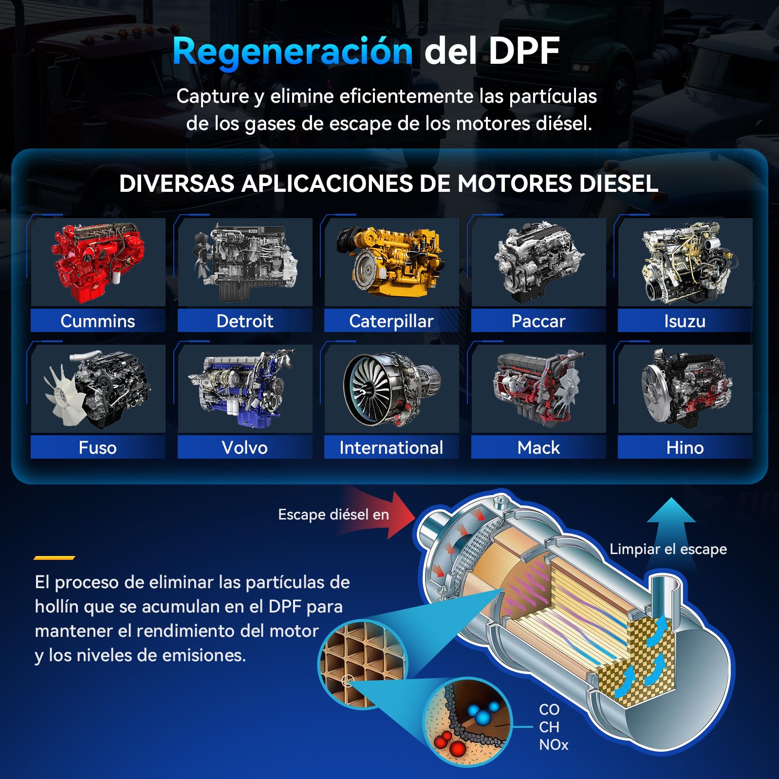 Máquina Diagnosis HD S700 para Camiones Pesados Sistema Completo Escáner, 8 Servicios, Diagnóstico para Cummins/Freightliner/Paccar/International/Mack/Hino/Isuzu Actualización de por Vida