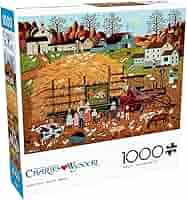希少 チャールズ・ワイソッキー 置時計 HONEY PUMPKIN VALLEY Amazon.com: Buffalo Games - Charles Wysocki - Honey Pumpkin