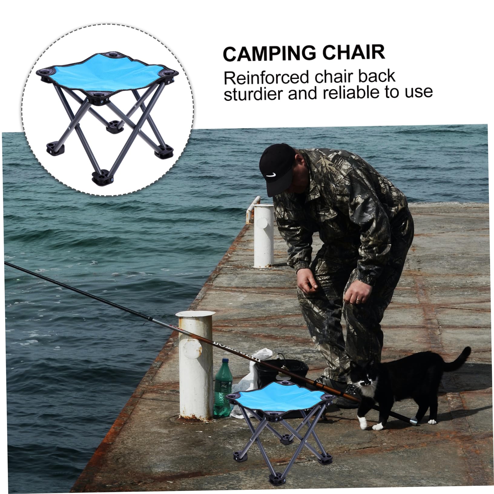 Poltrrelax 1 Pc Sedia Pieghevole Sillas Plegables Sedia da Campeggio Portatile Mini Sgabello Sedia Portatile Sgabello Portatile Sgabello da Viaggio Sgabello da Campeggio