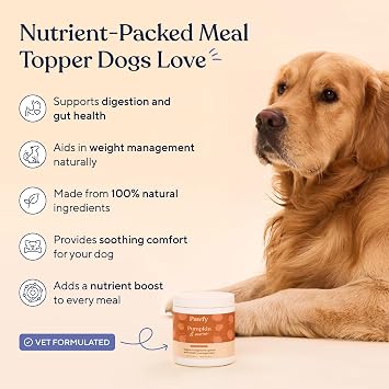 Pawfy Pumpkin for Dogs - Organic Fiber-Rich Supplement 227 Grams