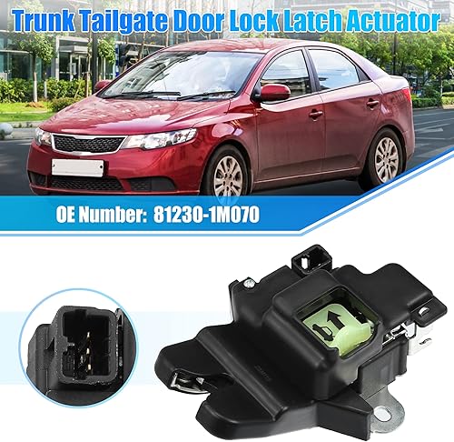 Miniatura 2 de X AUTOHAUX Actuador de bloqueo de pestillo de maletero 81230-3X010 para Hyundai Elantra 2011-2016 81230-1M070 para Kia Forte 2010-2013 con cierre de