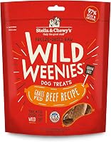 Stella & Chewy's Wild Weenies Freeze-Dried Raw Grass-Fed Beef Dog Treats - 97% Meat High-Protein Training Rewards for Puppies & Dogs, USA Made 3.25oz