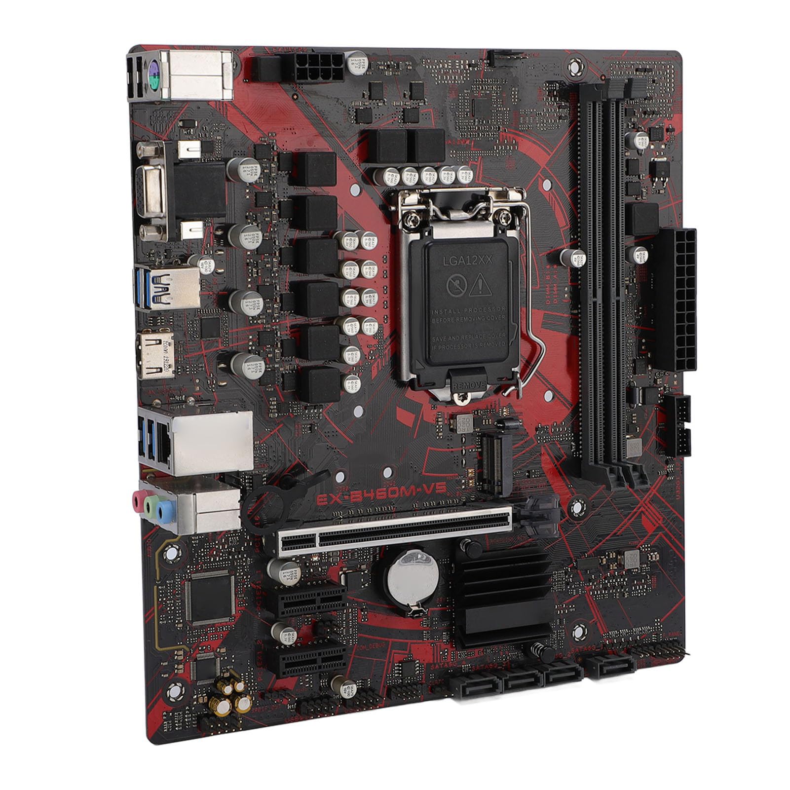EX B460M V5 Płyta Główna, 2 -kanałowy DDR4 DIMM, PCIE X16, Cztery Seryjne ATA 3.0, HDMI/VGA, USB 3.2 2.0, dla 10. Generacji Procesorów Procesorowych 14nm