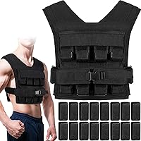 Vista 1 de Chaleco con peso ajustable de 35 libras para hombre, chaleco con peso de hierro para entrenamiento de fuerza, correr, ejercicio, construcción