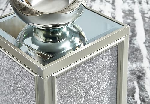 Miniatura 9 de Signature Design by Ashley Traleena Glam - Mesas auxiliares anidadas, 2 unidades, color plateado