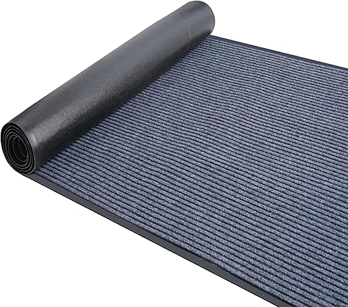 jxgzyy Alfombra de pasillo de 3 x 10 pies, alfombra comercial para exteriores, alfombra de doble rayas, alfombra resistente para puerta delantera,