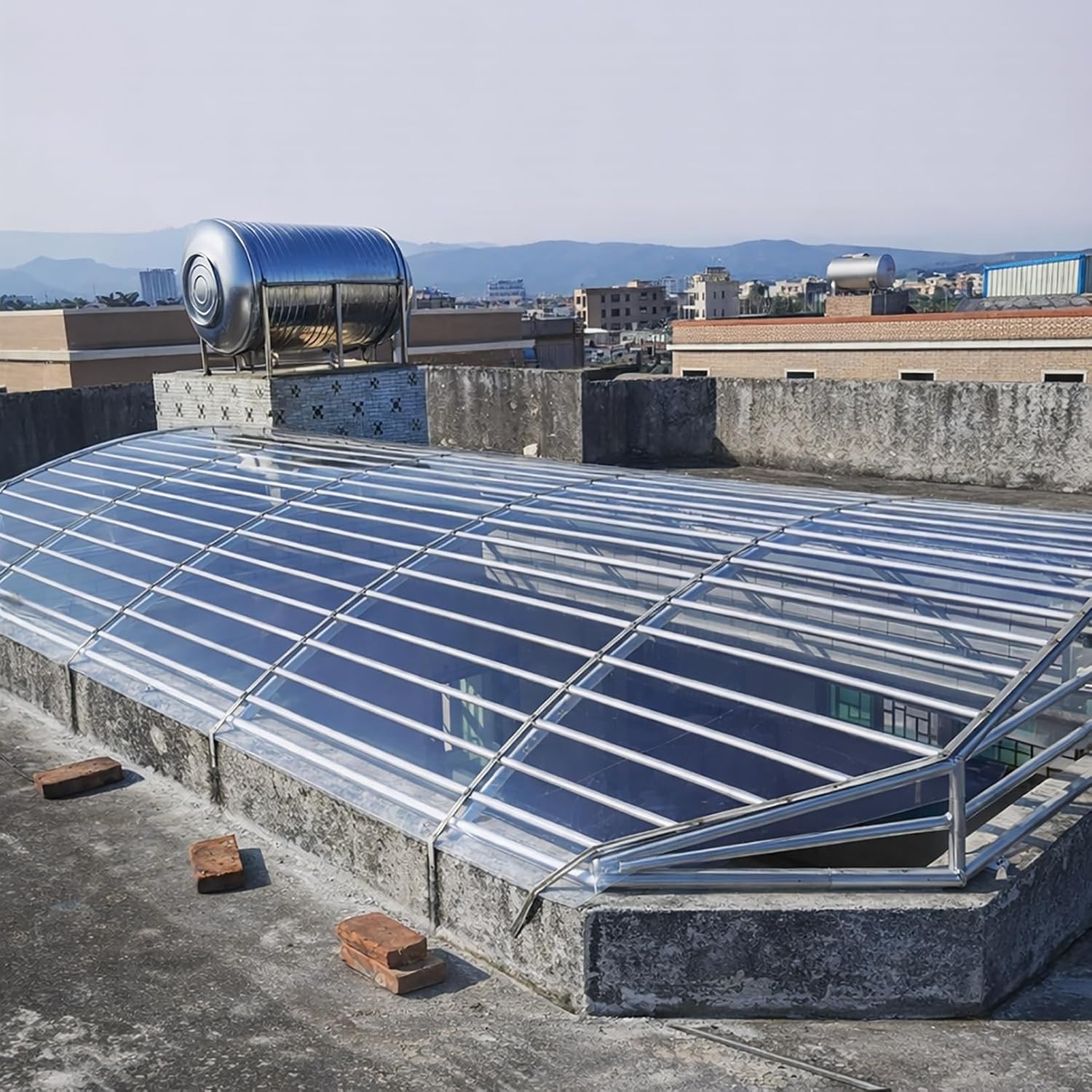 Polycarbonate Greenhouse Panels, Clear Polycarbonate Sheets Outdoor Awning Covers for DIY All Weather Outdoor Garden and Greenhouse Covering, Glass Replacement(Blue,1.2x6m/4x19.7ft)