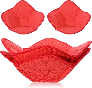 2pcs Microwave Bowl Cozy Holders for Hot Food Hots Pads Microwave Safe Hot Bowl Holders with Heat Resistant Fabric Soup Bowls Potholders Quilted Safe Holder to Prevent Hand Burns Ideal Kitchen Gift