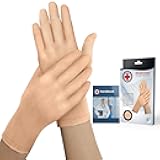 Doctor Developed Arthritis Gloves w/Doctor Handbook - Compression Gloves for Arthritis Pain Relief - Arthritis Gloves for Women & Men, Arthritis Compression Gloves (Nude, Full-finger, Medium)