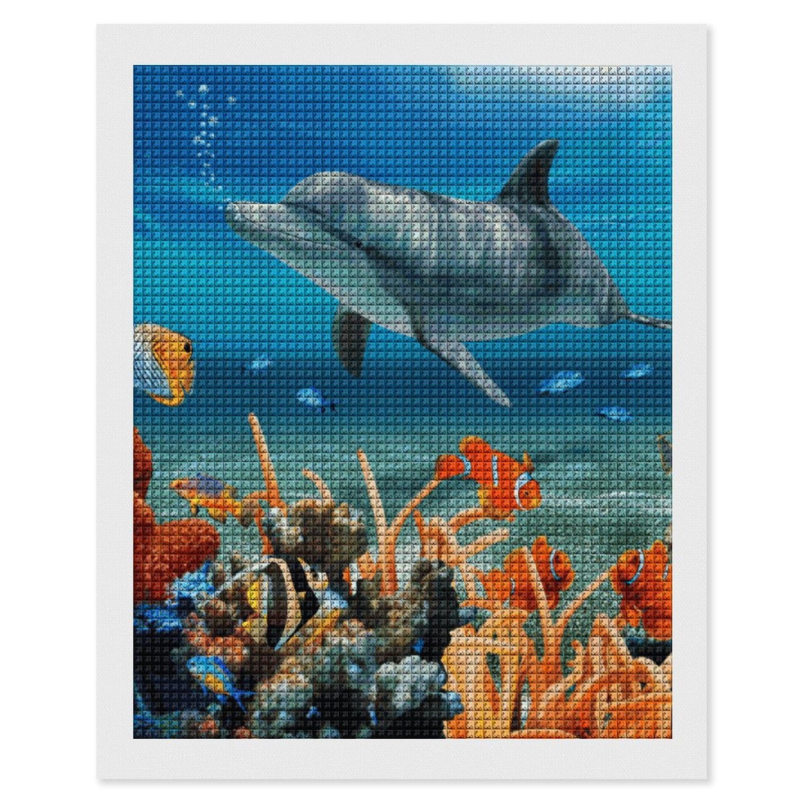 ダイヤモンドアートクラブ Tropical Dolphins tropical-dolphins-diamond-art-