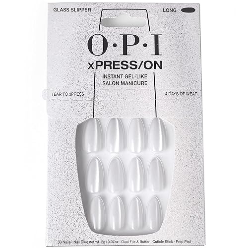 OPI xPRESSON - Uñas a presión, hasta 14 días de manicura de salón de belleza, veganas, embalaje sostenible, con pegamento para uñas, uñas largas con