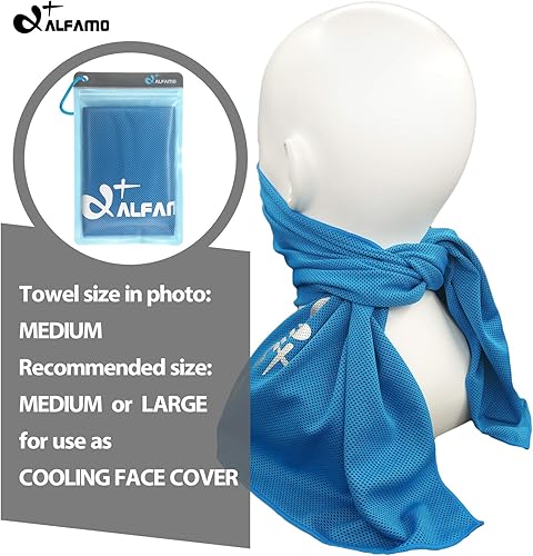Miniatura 3 de Alfamo Toalla de enfriamiento para deportes, entrenamiento, fitness, gimnasio, yoga, pilates, viajes, camping y más