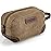 Emissary Men\'s Leather and Canvas Travel Toiletry Bag, Dopp Kit, Travel Bathroom Bag, Shaving Kit, Small Bags for Travel Accessories (Brown)