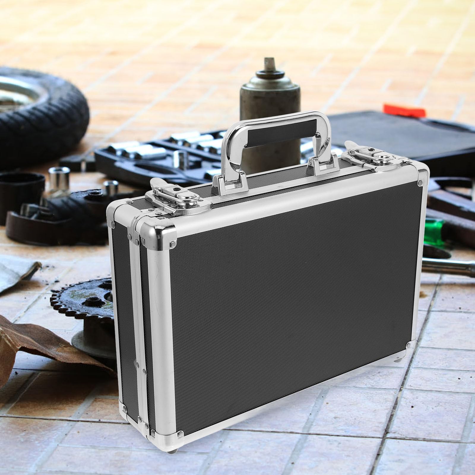 Gatuida Coffret à Outils Portable en Alliage D’Aluminium Noir