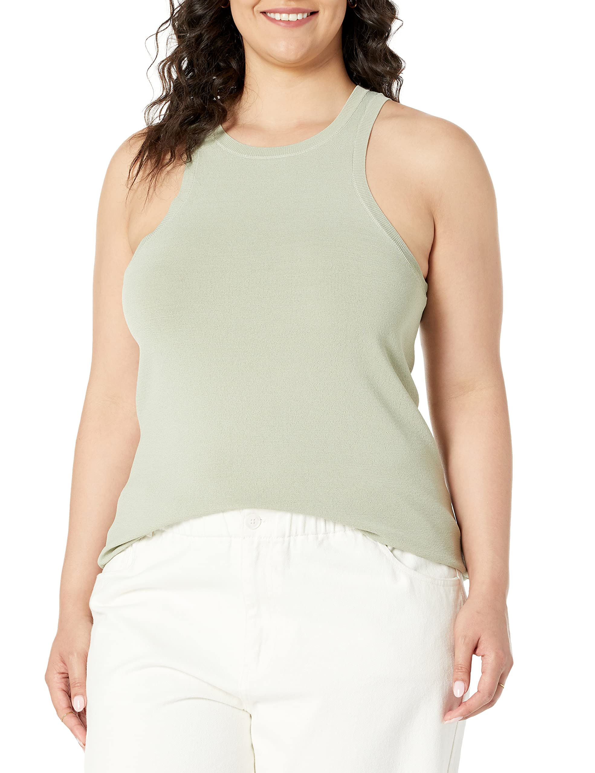 The Drop Women's @Lucyswhims Fitted Cutaway Racer Tank Sweater