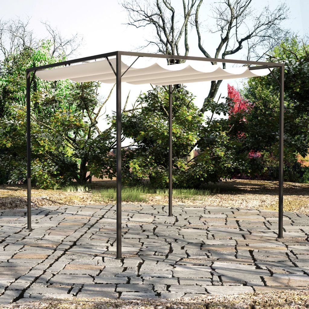 Gartenpavillon mit versenkbarem Dach, XIAOGUANG Pop-Up Partyzelt, Festzelt, Pavillon, Garden Decoration, Canopy Tent, Lagerzelt, Pavillon,