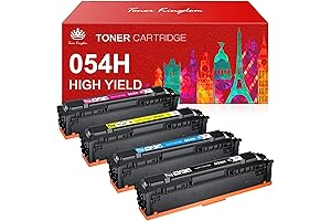 Toner Kingdom 4-Pack Compatible 054 054h Toner Cartridge Replacement for Canon CRG-054...