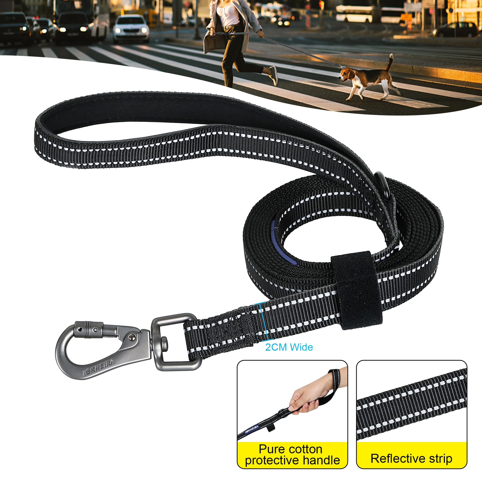 Guinzaglio Lungo Addestramento Cani Aystkniet - 5-30m, Poliestere Resistente, Ganci Girevoli, Riflettente - Foto 10