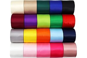 20 Double Face 2 Inch Ribbons for Crafts or Gift Wrapping