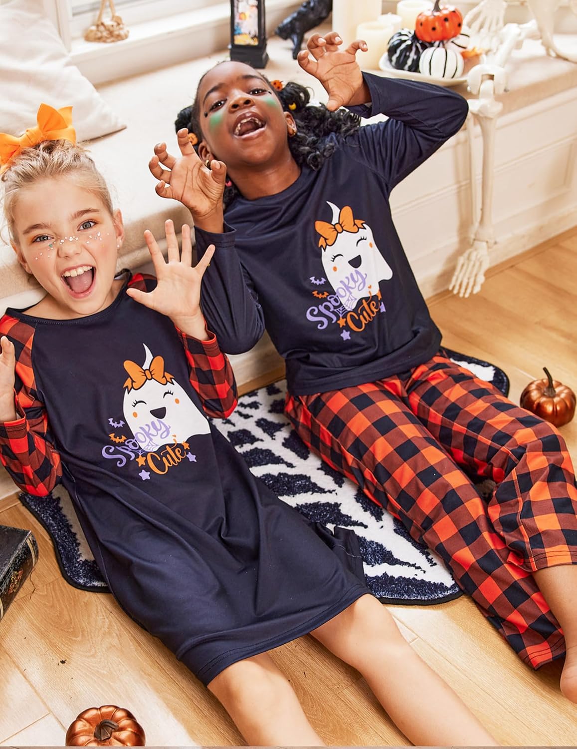 Arshiner Girls Nightgown Cute Halloween Pajama Dress Long Sleeve Nightdress