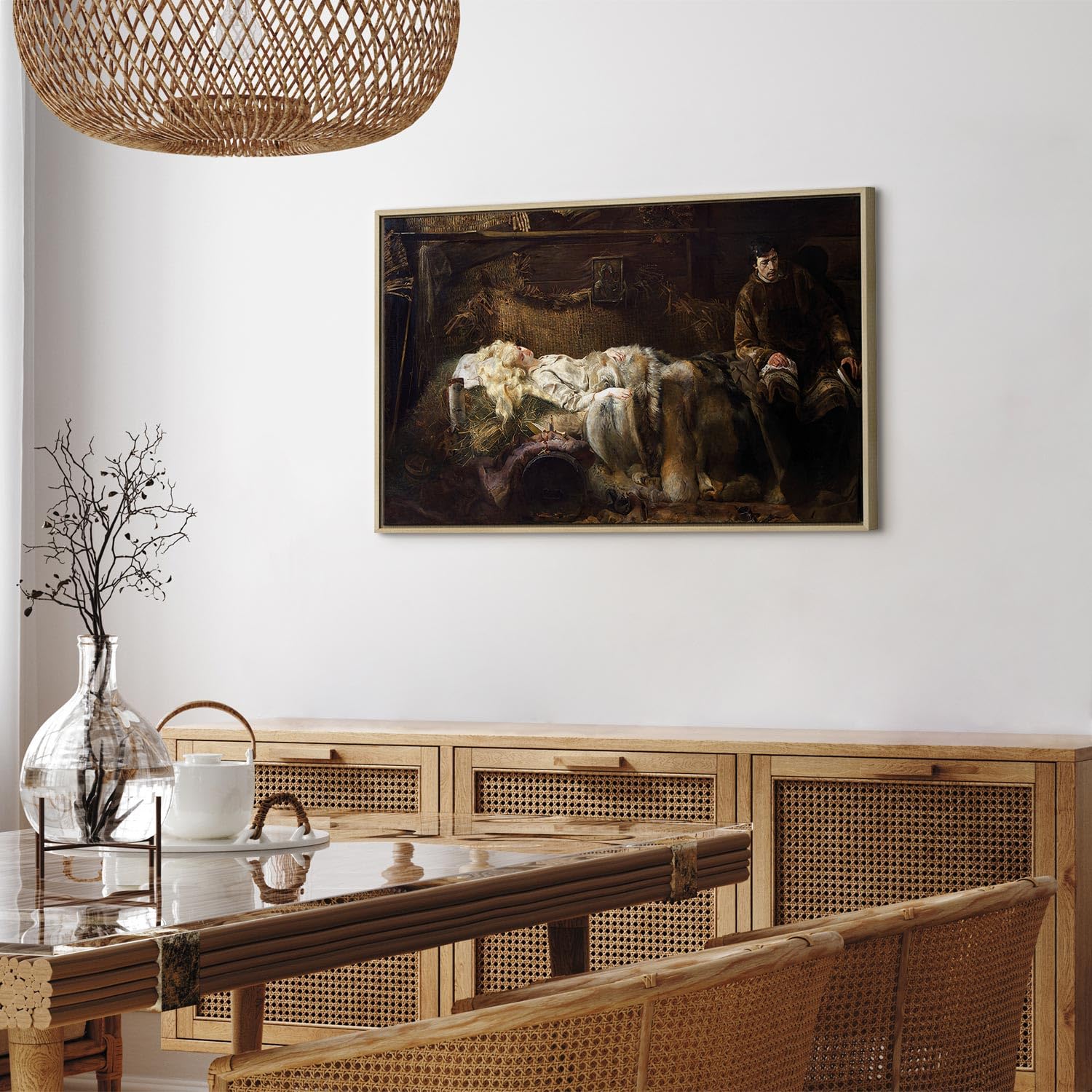 murando - Quadro Fonoassorbente Jacek Malczewski La Morte Di Ellenai 60x40 cm 1 Pezzo - Quadri Acustici XXL Grandi - Pannelli Fonoassorbenti Decorativi - Decorazione da Parete Soggiorno l-G-10680-b-a