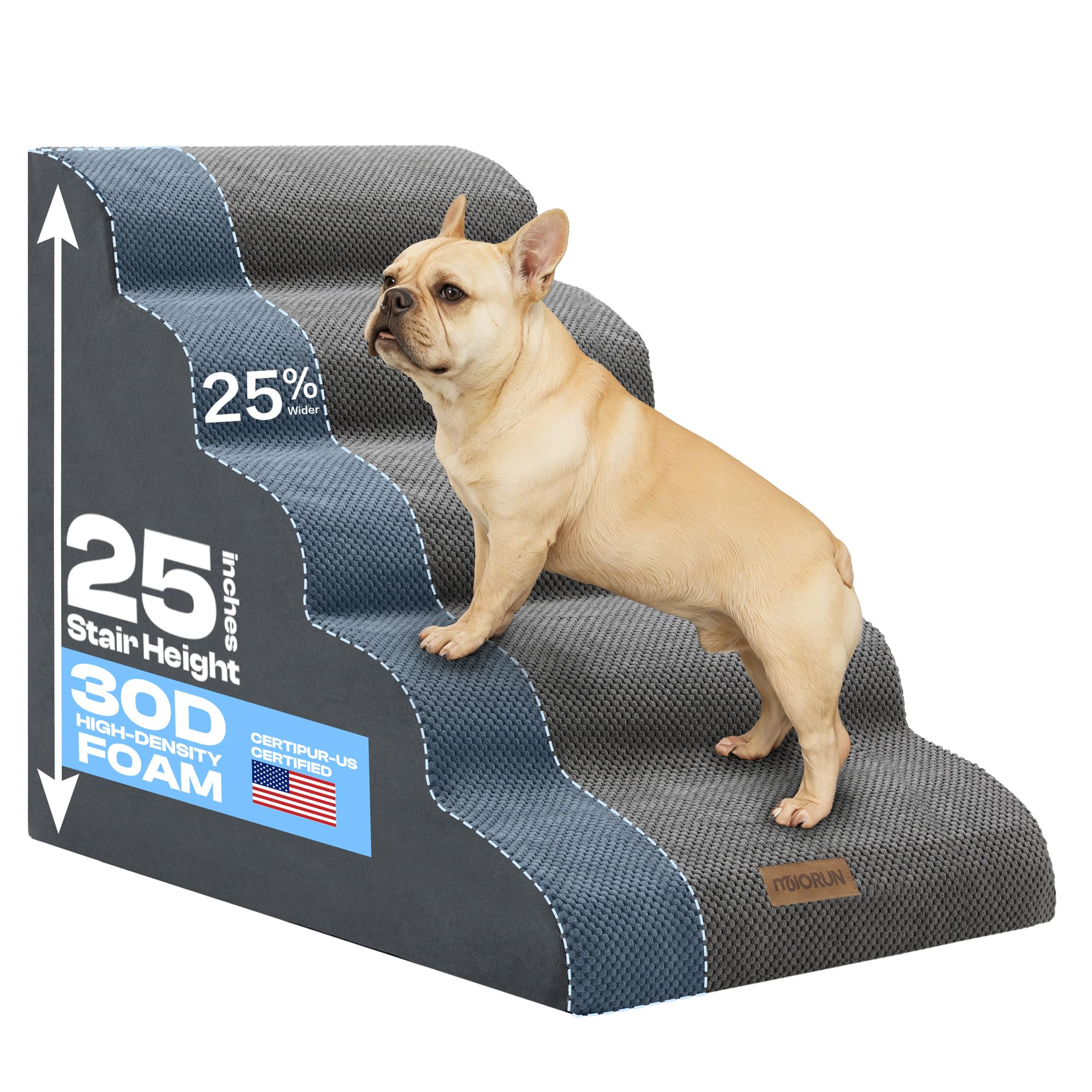 Miorun Extra Wide Foam Dog Stairs